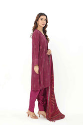 3 Piece Raw Printed Silk Suit (AS0466)